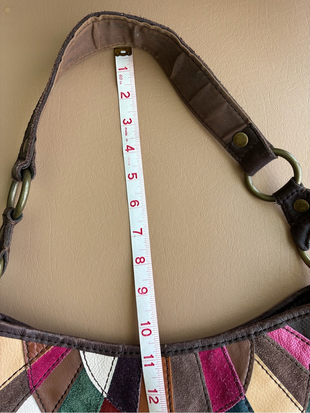 Lucky Brand Patchwork Leather Hobo Shoulder Bag - Picture 14 of 16